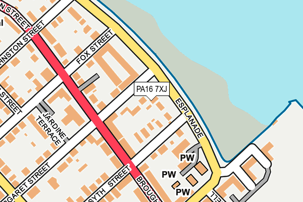 PA16 7XJ map - OS OpenMap – Local (Ordnance Survey)