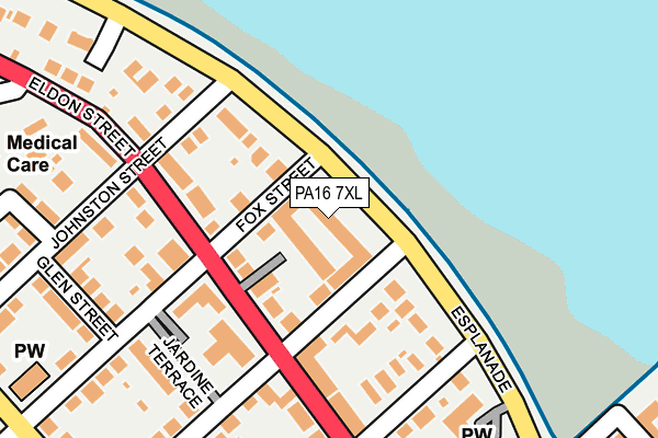 PA16 7XL map - OS OpenMap – Local (Ordnance Survey)