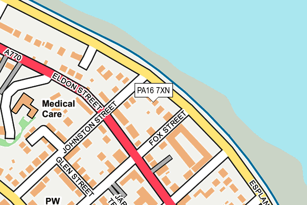 PA16 7XN map - OS OpenMap – Local (Ordnance Survey)