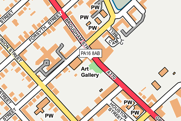 PA16 8AB map - OS OpenMap – Local (Ordnance Survey)