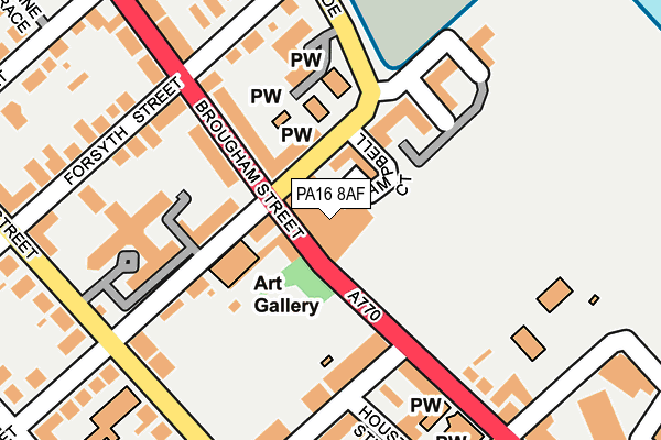 PA16 8AF map - OS OpenMap – Local (Ordnance Survey)