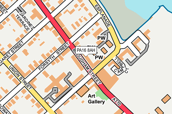 PA16 8AH map - OS OpenMap – Local (Ordnance Survey)