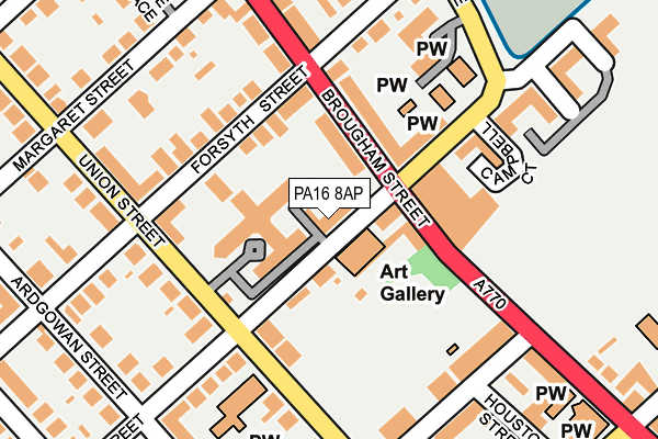 PA16 8AP map - OS OpenMap – Local (Ordnance Survey)