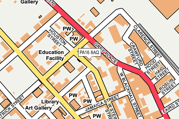 PA16 8AQ map - OS OpenMap – Local (Ordnance Survey)