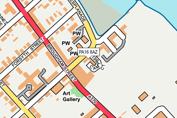 PA16 8AZ map - OS OpenMap – Local (Ordnance Survey)