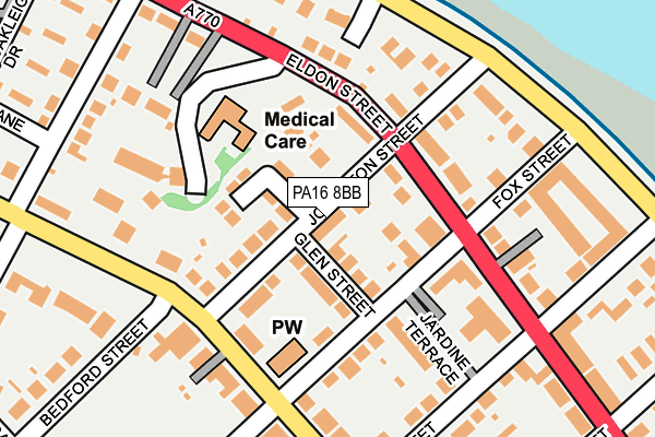 PA16 8BB map - OS OpenMap – Local (Ordnance Survey)