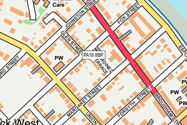 PA16 8BP map - OS OpenMap – Local (Ordnance Survey)