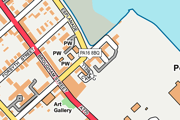 PA16 8BQ map - OS OpenMap – Local (Ordnance Survey)