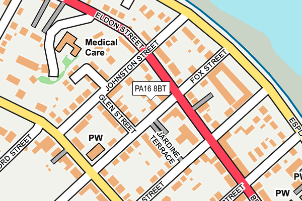 PA16 8BT map - OS OpenMap – Local (Ordnance Survey)