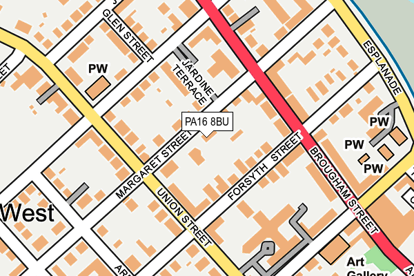 PA16 8BU map - OS OpenMap – Local (Ordnance Survey)