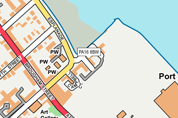 PA16 8BW map - OS OpenMap – Local (Ordnance Survey)
