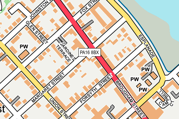 PA16 8BX map - OS OpenMap – Local (Ordnance Survey)