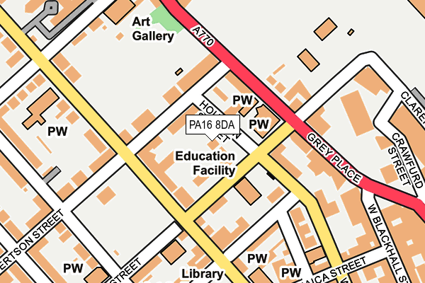 PA16 8DA map - OS OpenMap – Local (Ordnance Survey)