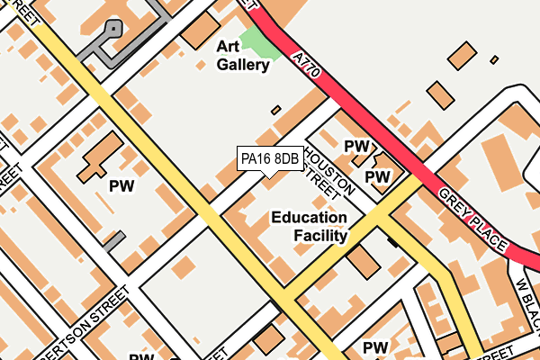 PA16 8DB map - OS OpenMap – Local (Ordnance Survey)