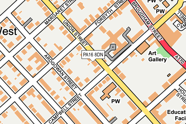 PA16 8DN map - OS OpenMap – Local (Ordnance Survey)