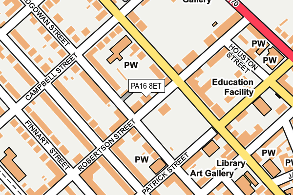 PA16 8ET map - OS OpenMap – Local (Ordnance Survey)