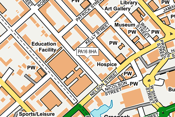 PA16 8HA map - OS OpenMap – Local (Ordnance Survey)