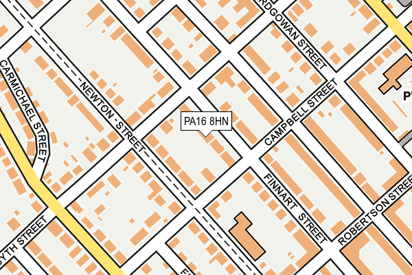 PA16 8HN map - OS OpenMap – Local (Ordnance Survey)
