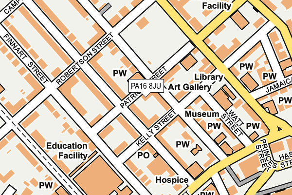 PA16 8JU map - OS OpenMap – Local (Ordnance Survey)