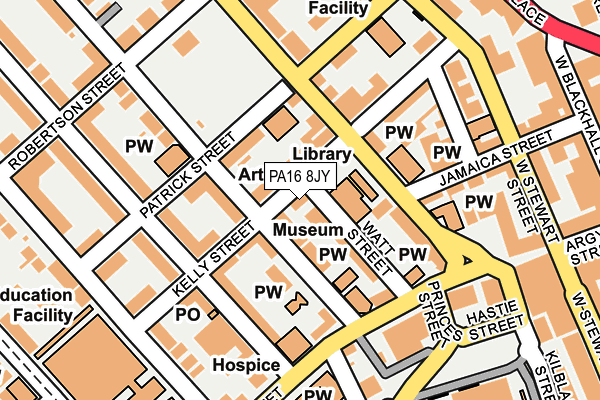PA16 8JY map - OS OpenMap – Local (Ordnance Survey)