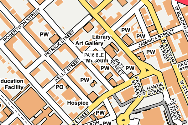 PA16 8LE map - OS OpenMap – Local (Ordnance Survey)