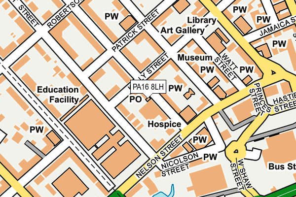 PA16 8LH map - OS OpenMap – Local (Ordnance Survey)