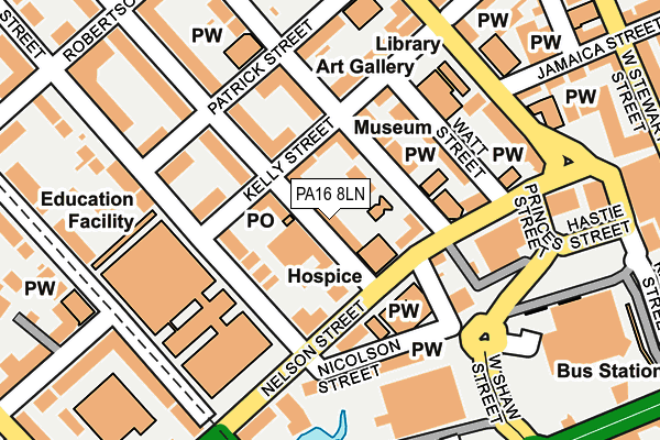 PA16 8LN map - OS OpenMap – Local (Ordnance Survey)