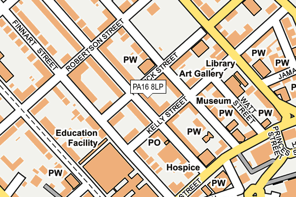 PA16 8LP map - OS OpenMap – Local (Ordnance Survey)