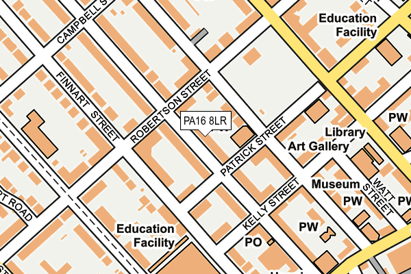 PA16 8LR map - OS OpenMap – Local (Ordnance Survey)