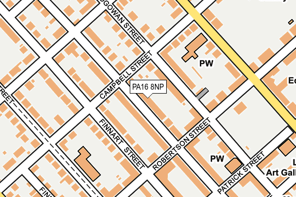 PA16 8NP map - OS OpenMap – Local (Ordnance Survey)