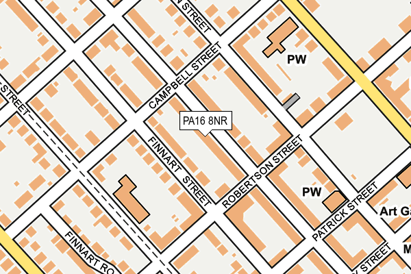 PA16 8NR map - OS OpenMap – Local (Ordnance Survey)