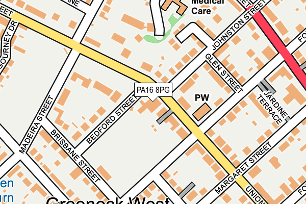PA16 8PG map - OS OpenMap – Local (Ordnance Survey)