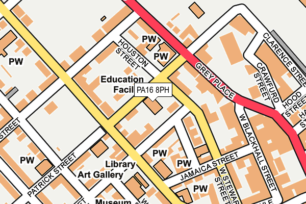 PA16 8PH map - OS OpenMap – Local (Ordnance Survey)