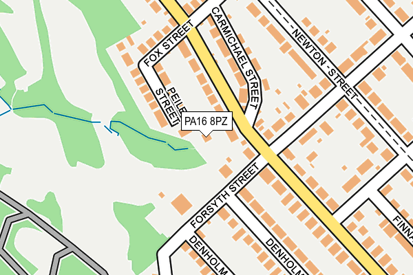 PA16 8PZ map - OS OpenMap – Local (Ordnance Survey)