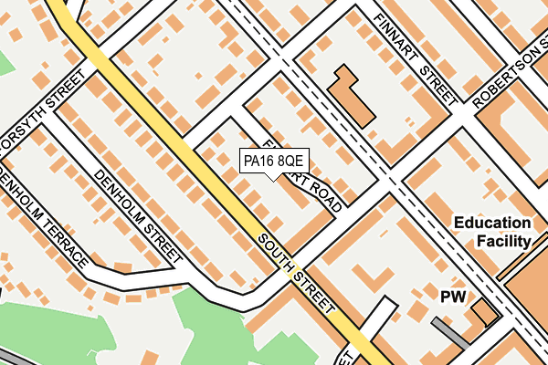 PA16 8QE map - OS OpenMap – Local (Ordnance Survey)
