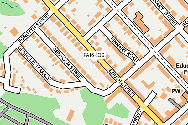 PA16 8QG map - OS OpenMap – Local (Ordnance Survey)