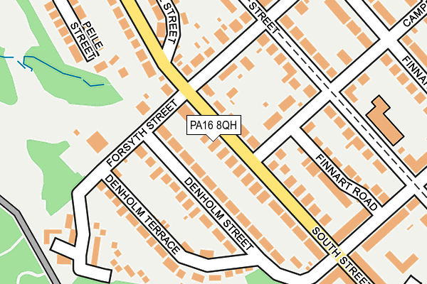 PA16 8QH map - OS OpenMap – Local (Ordnance Survey)