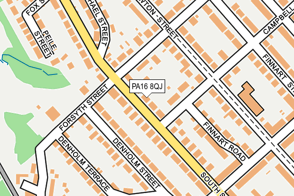 PA16 8QJ map - OS OpenMap – Local (Ordnance Survey)