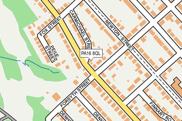 PA16 8QL map - OS OpenMap – Local (Ordnance Survey)
