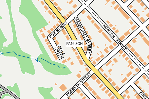 PA16 8QN map - OS OpenMap – Local (Ordnance Survey)