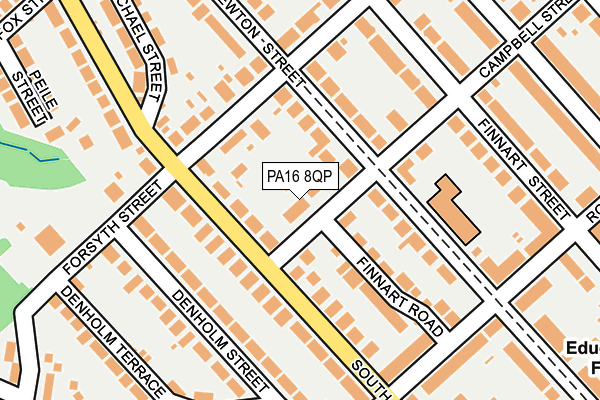 PA16 8QP map - OS OpenMap – Local (Ordnance Survey)