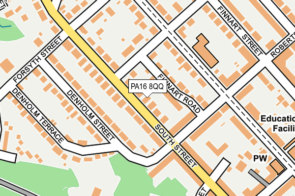 PA16 8QQ map - OS OpenMap – Local (Ordnance Survey)