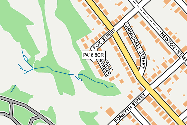 PA16 8QR map - OS OpenMap – Local (Ordnance Survey)