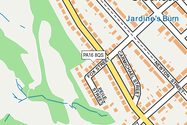 PA16 8QS map - OS OpenMap – Local (Ordnance Survey)