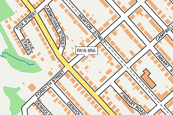 PA16 8RA map - OS OpenMap – Local (Ordnance Survey)