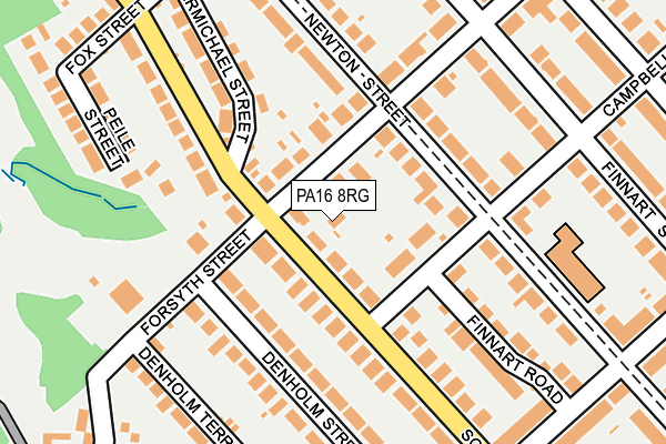 PA16 8RG map - OS OpenMap – Local (Ordnance Survey)