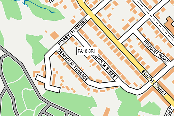 PA16 8RH map - OS OpenMap – Local (Ordnance Survey)