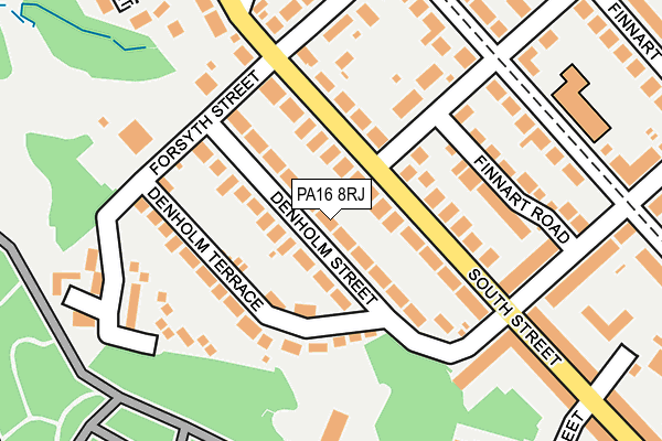 PA16 8RJ map - OS OpenMap – Local (Ordnance Survey)
