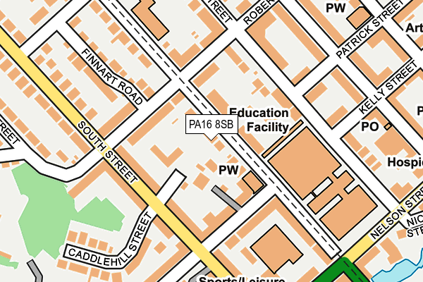PA16 8SB map - OS OpenMap – Local (Ordnance Survey)