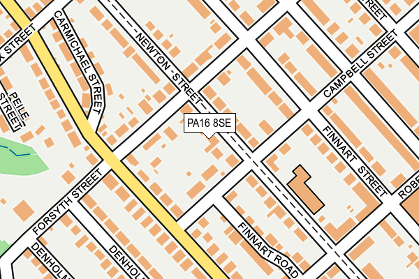 PA16 8SE map - OS OpenMap – Local (Ordnance Survey)